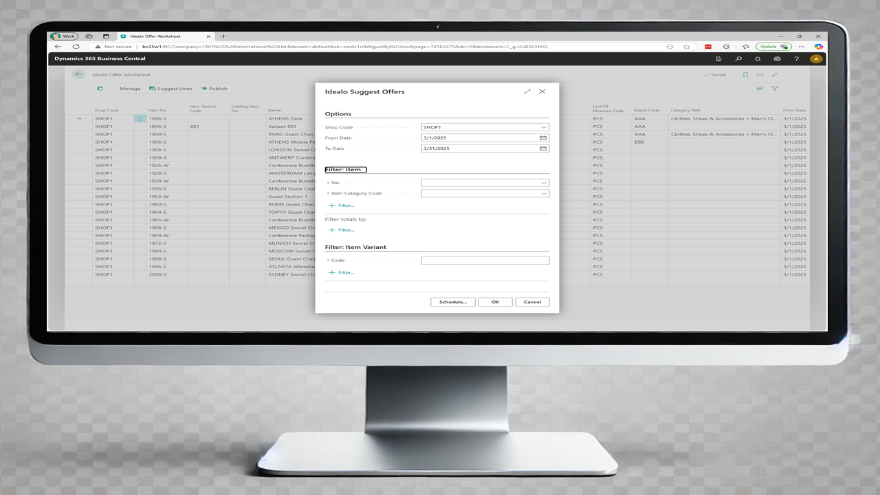 Idealo piedāvājumu sagatavošanas darblapa