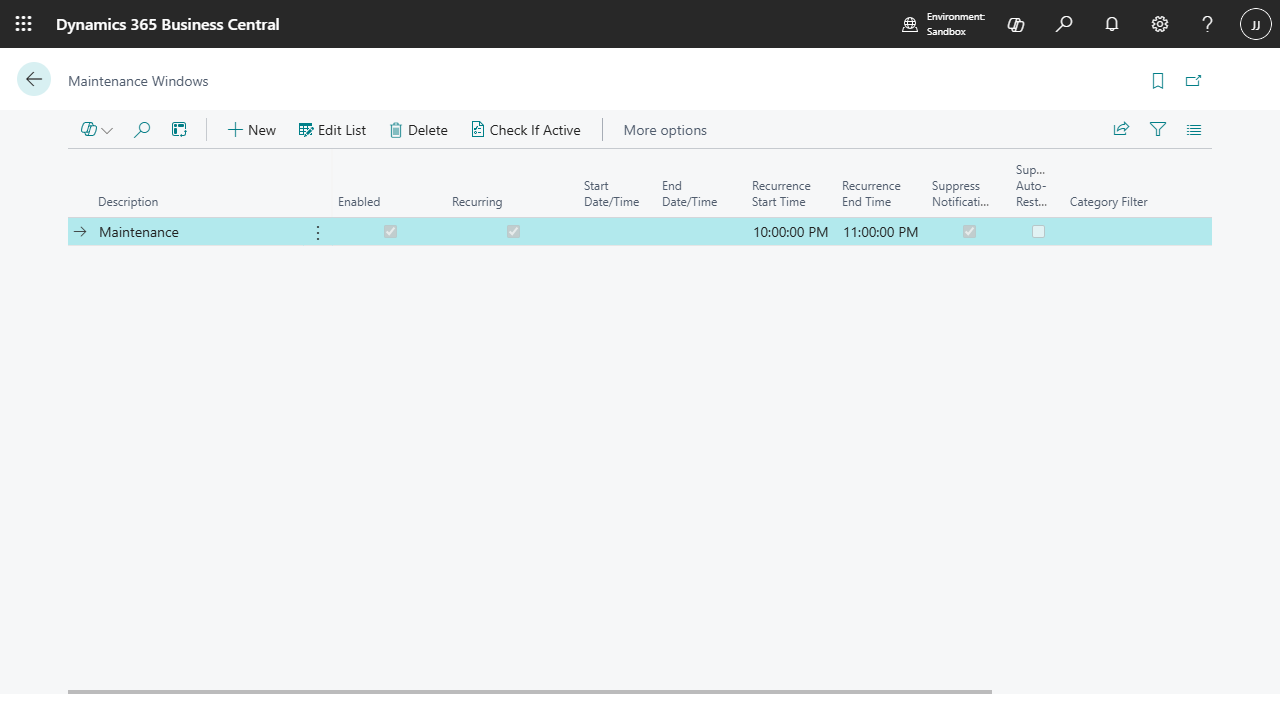 Apkopes logu konfigurācija