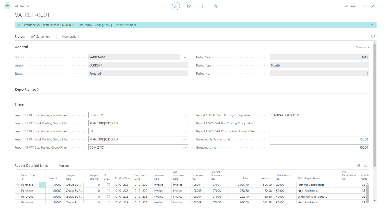 Latvian Localization - VAT Report