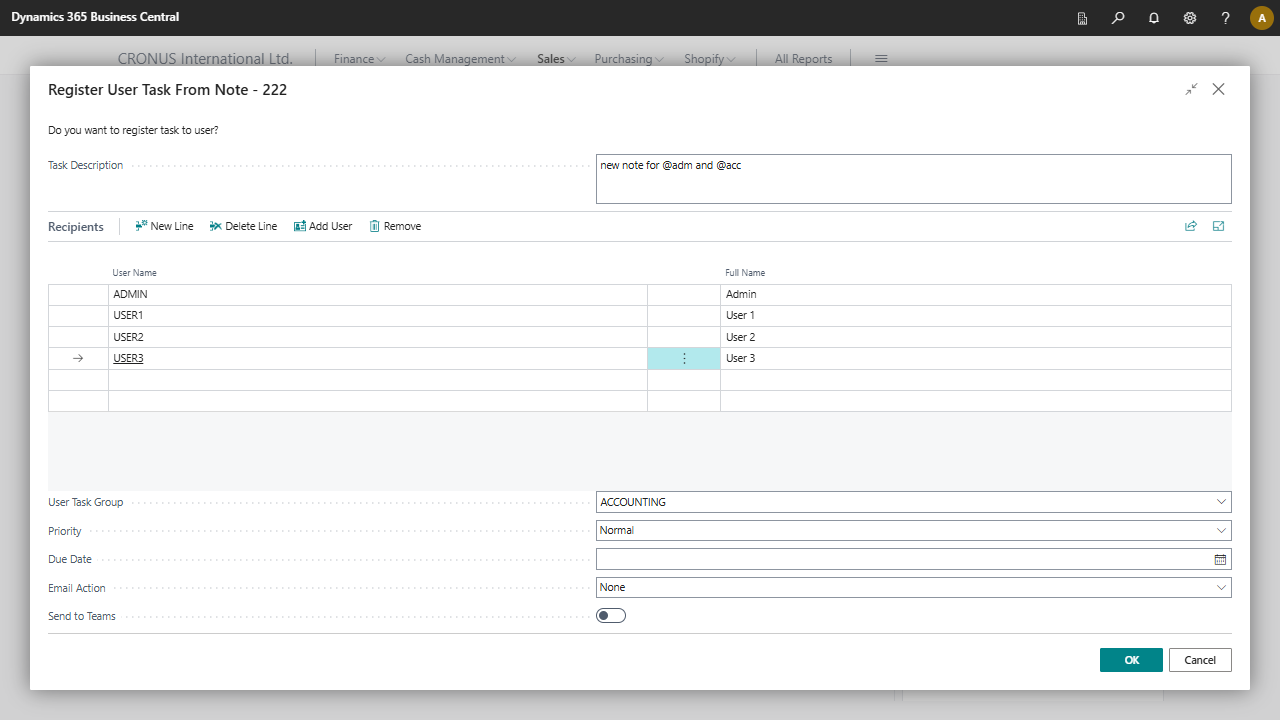 Jauna Piezīme - Daudzadresātu paziņojuma dialogs ar @pieminēšanu