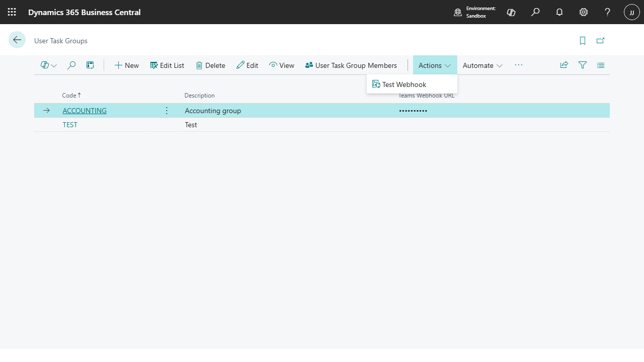 Teams Integrācijas Iestatīšana - Konfigurējiet Teams kanālu webhook un tiešās ziņas